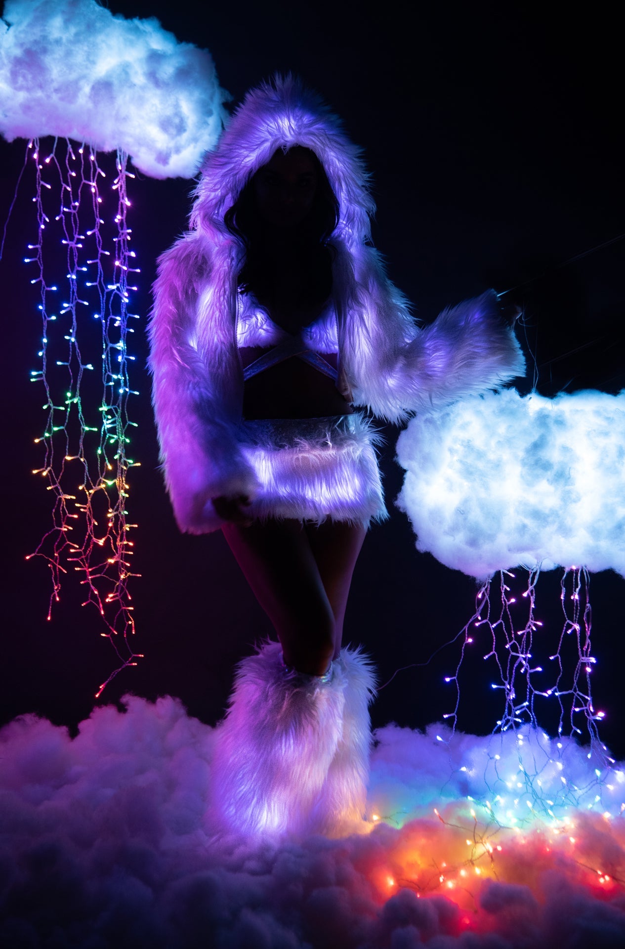 FF429 - Light-Up Faux Fur Legwarmers