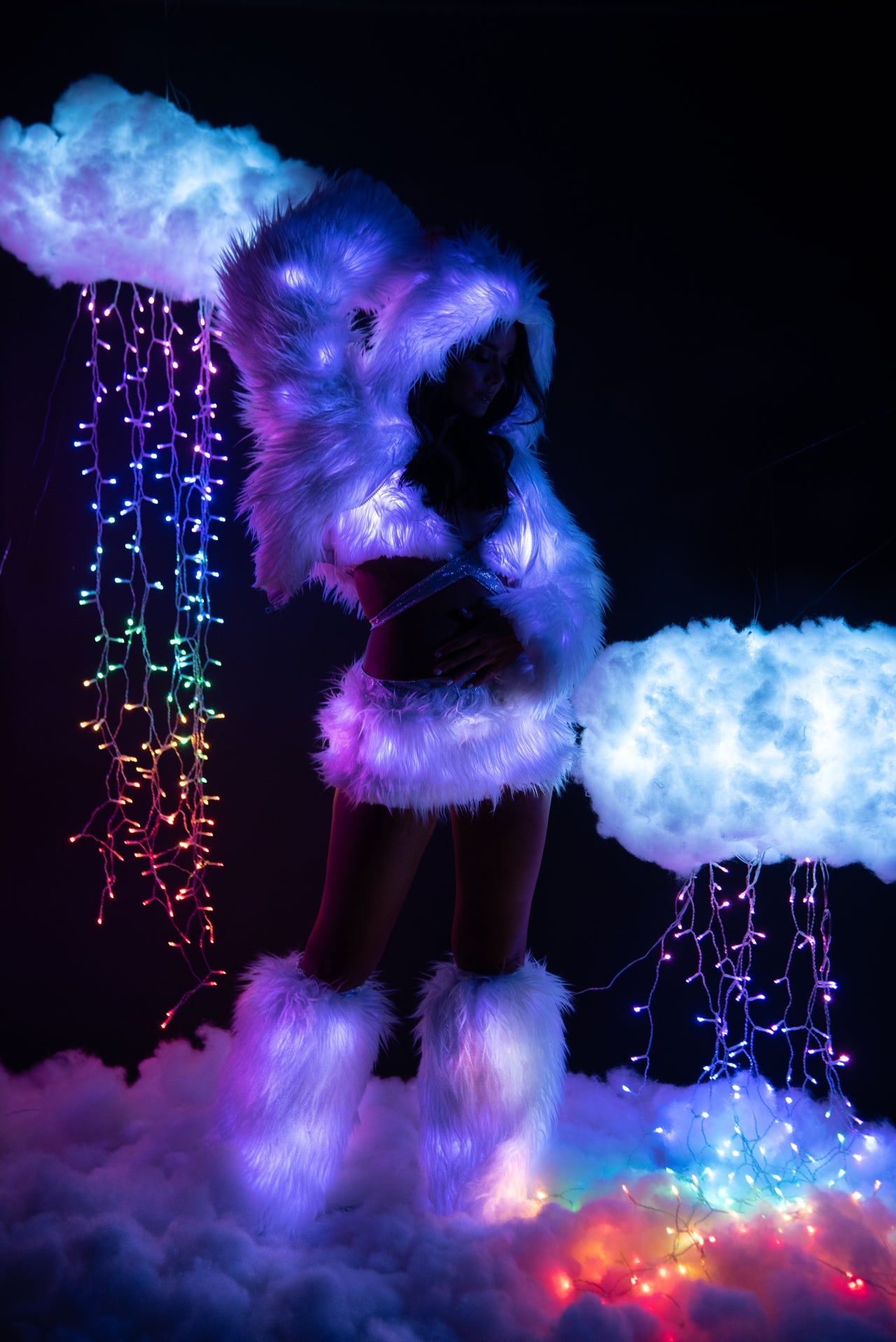 FF429 - Light-Up Faux Fur Legwarmers