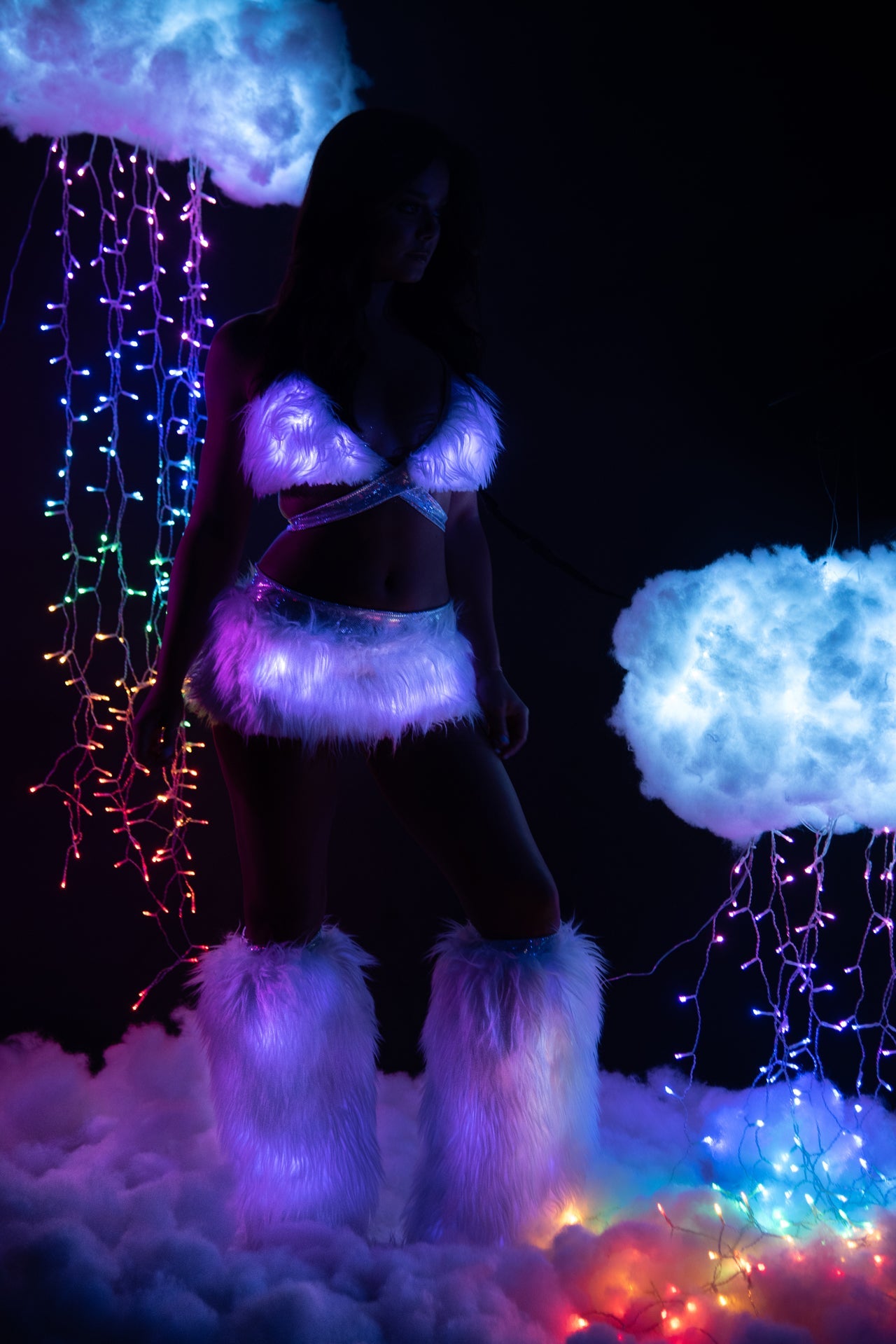 FF429 - Light-Up Faux Fur Legwarmers