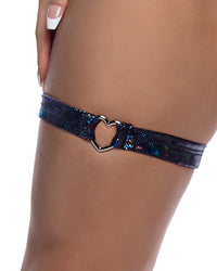6659 - Shimmer Garter with Heart Shaped Hardware