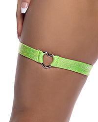 6659 - Shimmer Garter with Heart Shaped Hardware