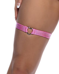 6659 - Shimmer Garter with Heart Shaped Hardware