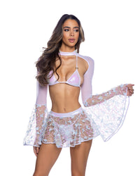6718 - Butterfly & Sequin Mini Skirt