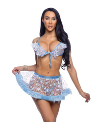 6719 - Tie Top with Butterfly & Sequin Trim