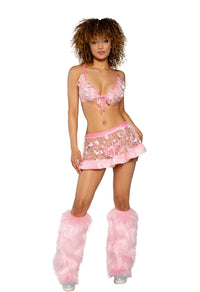 6719 - Tie Top with Butterfly & Sequin Trim