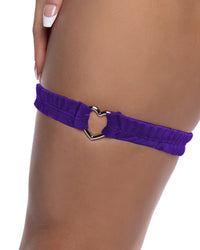 6728 - Spandex Garter with Heart Shaped Hardware