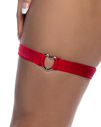 6728 - Spandex Garter with Heart Shaped Hardware