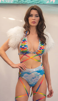 FE238 - Lace-Up Triangle Top