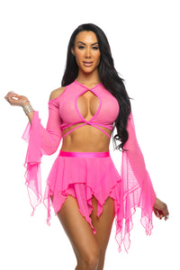 JR165 - Mesh Flow Top