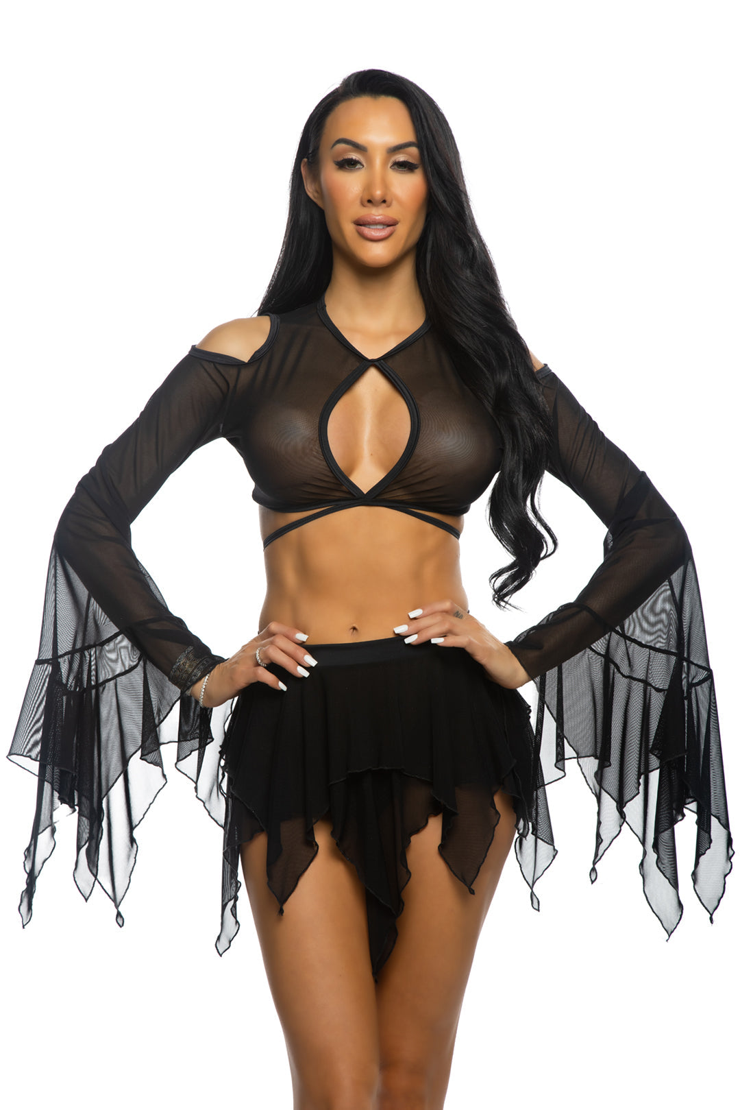 JR165 - Mesh Flow Top