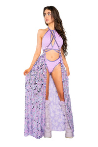 JR182 - Sequin Long Harness Skirt