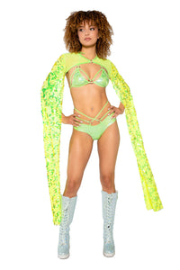 JR184 - Sequin Drop Sleeve Shrug