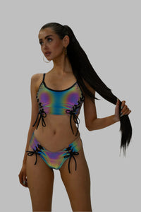 JR191 - Reflective Lace-Up Top